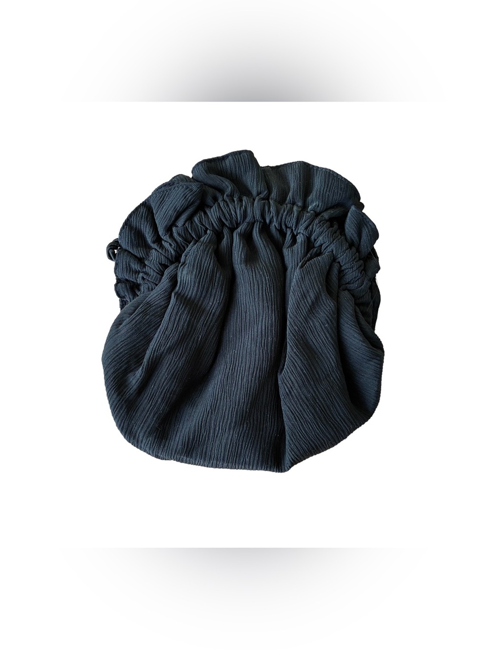 Silk Clam Shell Clutch | Black Evening Bag - Picture 2 of 4